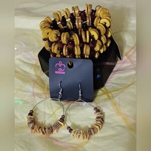 Brown 2 Piece and Yellow Jewelry Set